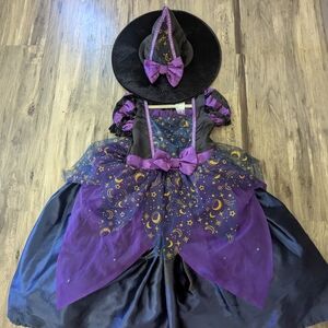 Purple and Black Witch Costume for Kids